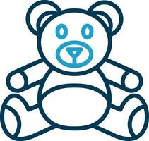 diseño de icono de vector de oso de peluche