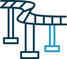 Roller coaster Vector Icon Design