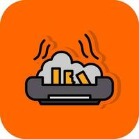 Ashtray Vector Icon Design