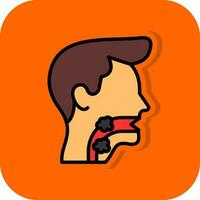 Throat cancer Vector Icon Design