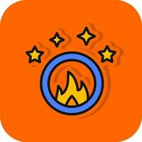 Ring of fire Vector Icon Design