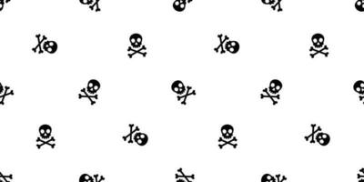 Skull Crossbones seamless pattern Halloween vector pirate bone ghost scarf isolated repeat wallpaper tile background cartoon illustration doodle