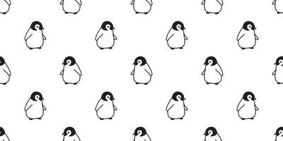 penguin Seamless pattern vector cartoon fish salmon bird tile background scarf isolated repeat wallpaper illustration