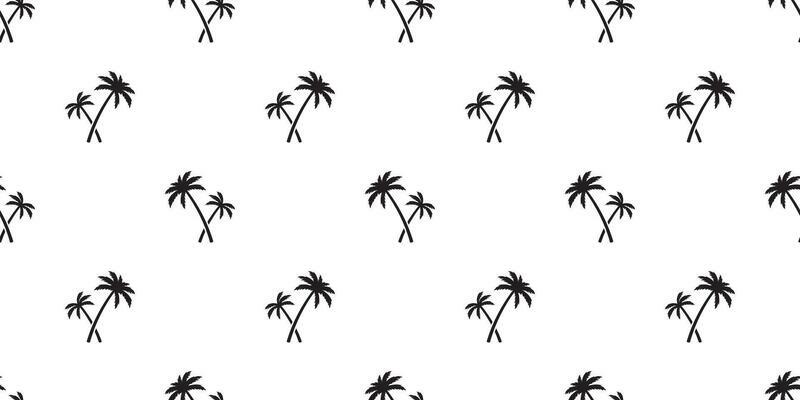 palm tree coconut tree Seamless Pattern vector scarf isolated island tile background repeat wallpaper tropical summer illustration doodle