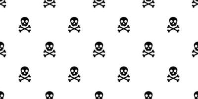 Skull Crossbones seamless pattern Halloween vector pirate bone ghost scarf isolated repeat wallpaper tile background cartoon illustration