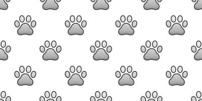 Dog Paw seamless pattern vector footprint isolated cartoon screen tone comic french bulldog scarf repeat wallpaper tile background illustration doodle