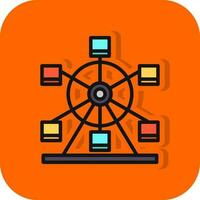 Ferris wheel Vector Icon Design