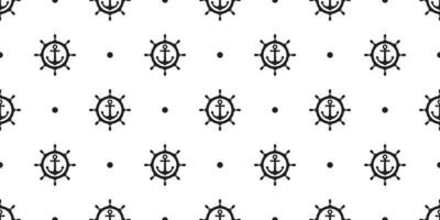 anchor helm seamless pattern vector pirate ship boat maritime nautical sea ocean isolated repeat wallpaper tile background