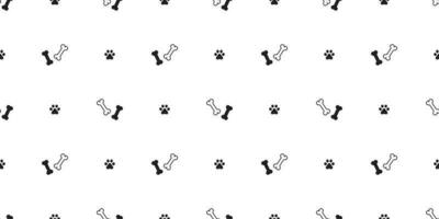 dog bone seamless pattern paw vector footprint isolated french bulldog puppy repeat wallpaper tile background