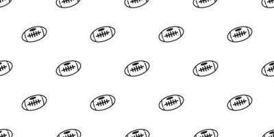 rugby football Seamless pattern ball vector repeat wallpaper scarf isolated tile background