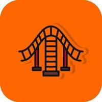 Roller coaster Vector Icon Design