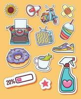 Cute Sticker Pack vector