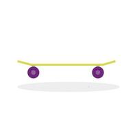 Skateboard icon. Flat vector related icon with shadow for web and mobile applications