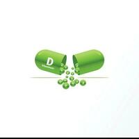 Vitamin  capsule or pill. Dietary supplements. vector