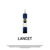 Lancet pen icon. Flat style vector