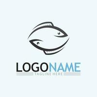 Fish logo template vector