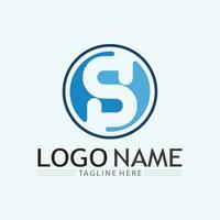 Business corporate S letter logo and S logo design vector