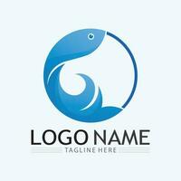 Fish logo template vector