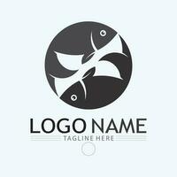 Fish logo template vector