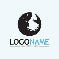 Fish logo template vector