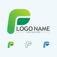 Diseño de ilustración de vector de logotipo letra p