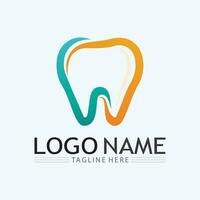 plantilla de vector de diseño de logotipo dental. logotipo de dentista creativo. logotipo vectorial de la clínica dental.