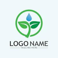 Eco Energy Vector Logo with leaf symbol. Green color with flash or thunder graphic. Nature and electricity renewable. This logo is suitable for technology, recycle, organic.