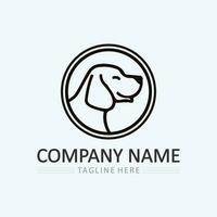 Dog logo and icon animal vector illustration design graphic