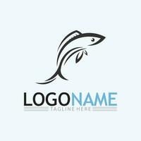 Fish logo template vector