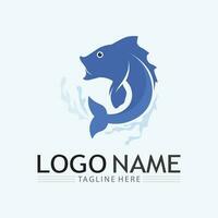 Fish logo template vector