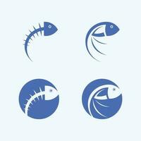 plantilla de logotipo de diseño de icono abstracto de pescado, símbolo de vector creativo de club de pesca o tienda en línea.