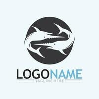 Fish logo template vector