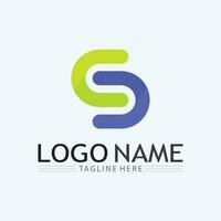 Business corporate S letter logo and S logo design vector