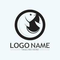 Fish logo template vector