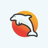 Fish logo template vector