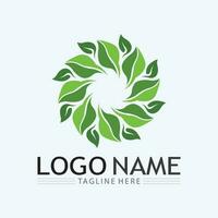 Eco Energy Vector Logo with leaf symbol. Green color with flash or thunder graphic. Nature and electricity renewable. This logo is suitable for technology, recycle, organic.