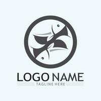 Fish logo template vector