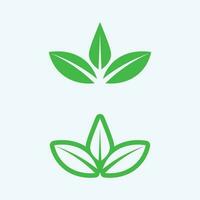 Logos of green Tree leaf ecology vector