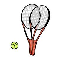 vector illustration of tennis items hand drawing