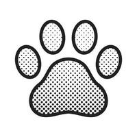 Dog paw vector footprint logo icon screen tone comic cartoon graphic symbol illustration french bulldog bear cat