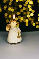 Navidad candelabros y noche ligero bokes foto