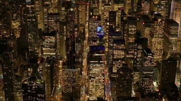 Establishing shot of modern cityscape high rise skyscrapers buildings in business district video