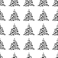 Abstract vector seamless pattern.  Ornament of simple geometric shapes. Illustration in doodle style
