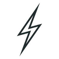 Lightning icon isolated on white background line style vector