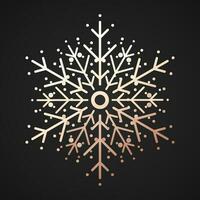 Snowflake gold style isolated on black background vector