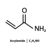 Acrylamide formula isolated on white background vector