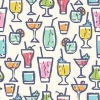 Retro pattern for cocktail party vector