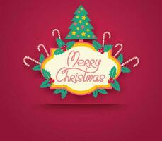 Retro banner for Christmas and New year. vector