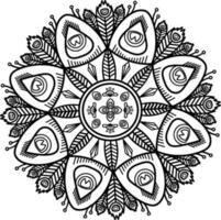 Peacock mandala background vector