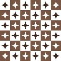 Brown 4 point star. 4 point star pattern. 4 point star pattern background. 4 point star background. Seamless pattern. for backdrop, decoration, Gift wrapping vector